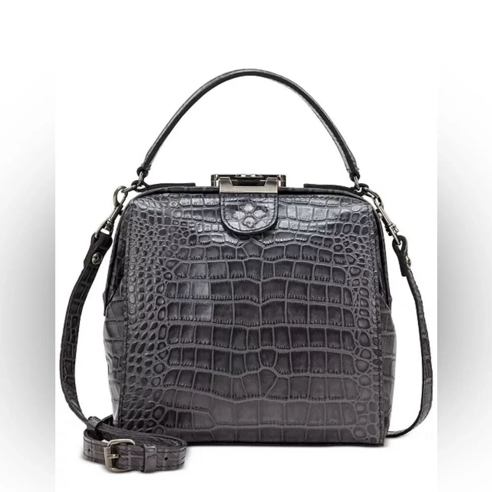 PATRICIA NASH Nela Satchel Black Leather Bag AUTHENTIC NWT (Broken Latch) - Picture 1 of 9